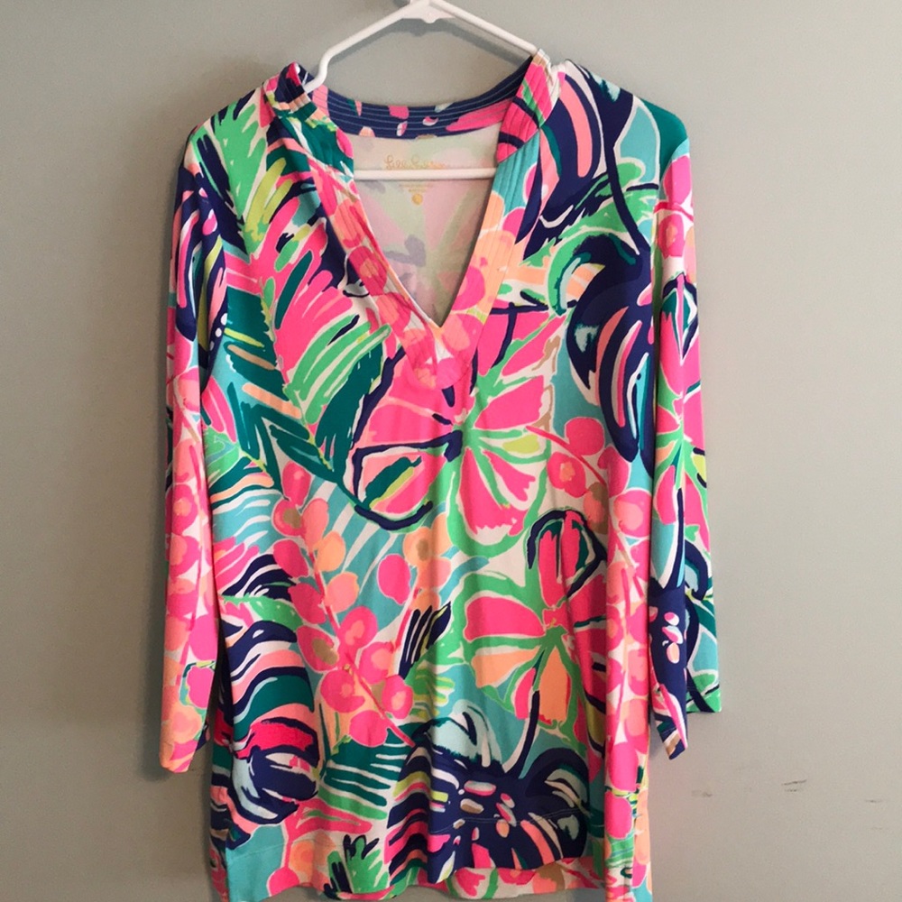 Lilly Pulitzer Exotic Garden Tunic Top - L